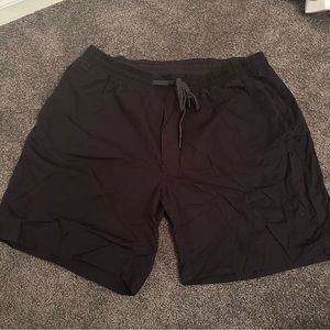 Black MENS LULULEMON 19 inch unlined shorts XXL